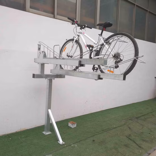 バイク駐車用粉体塗装二階建てバイクラック